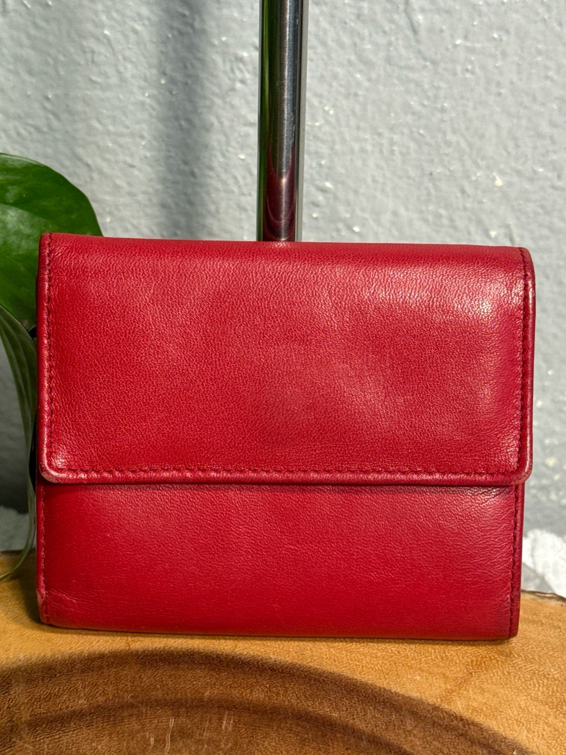 Levenger Red, Leather, Compact Wallet