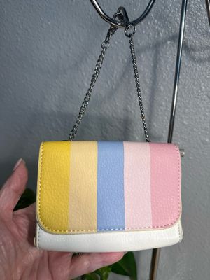 Unbranded, Multicolor, Pastel Vegan Leather Bag Charm Pouch