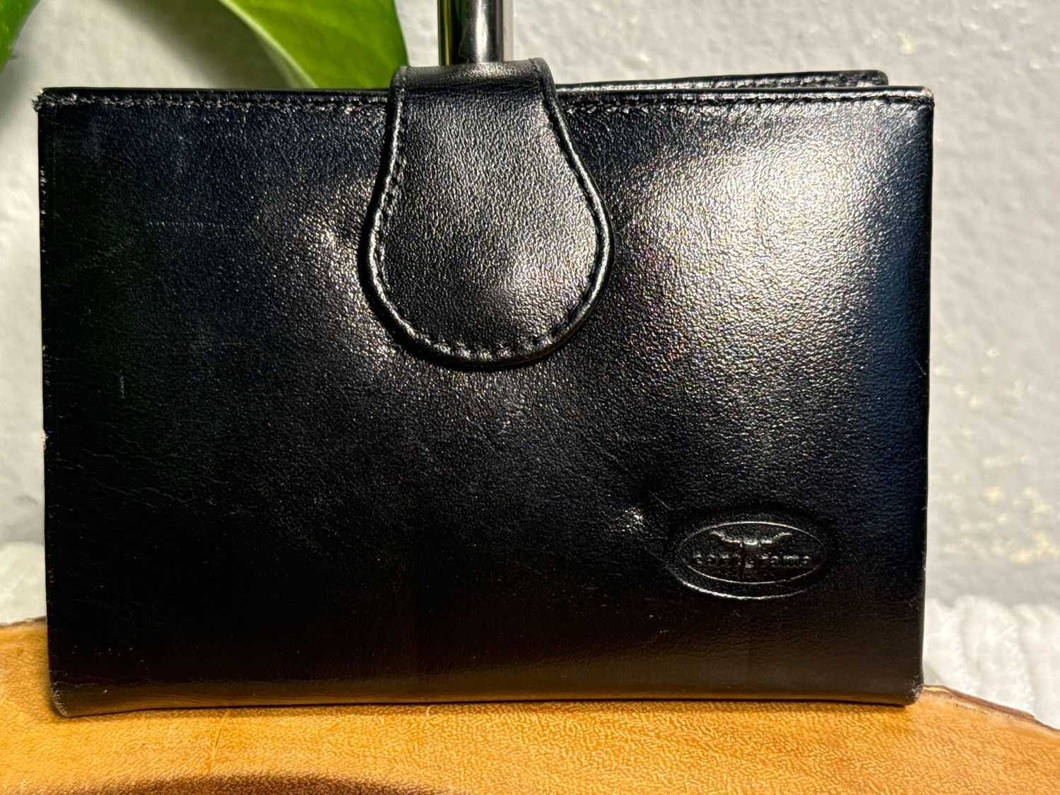 Cartorama Extremely Rare Find Black, Leather, Compact, Wallet, Vintage