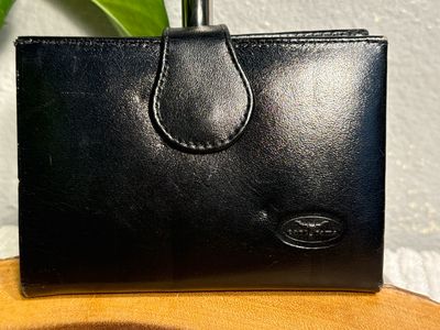 Cartorama Extremely Rare Find Black, Leather, Compact, Wallet, Vintage