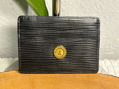 Eiffel Tower, Black Leather Card Wallet