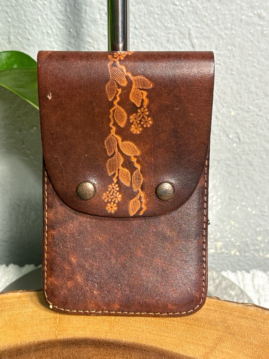 Free People, Brown, Leather, Embossed Wallet