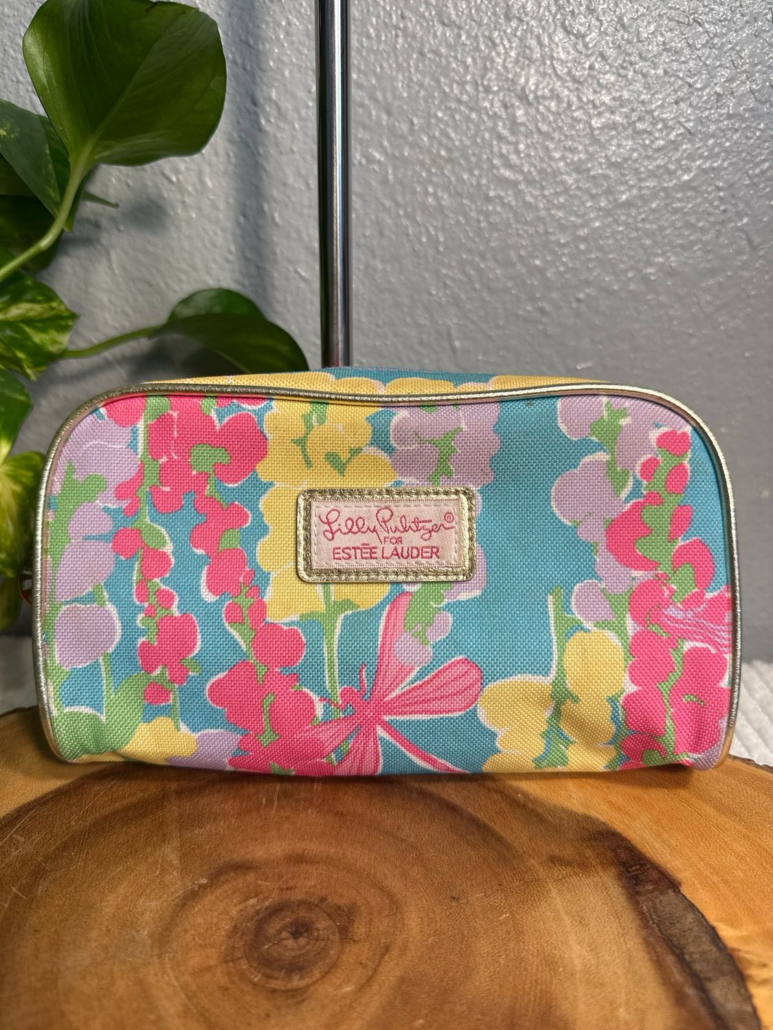 Lilly Pulitzer Canvas Floral Cosmetic Bag