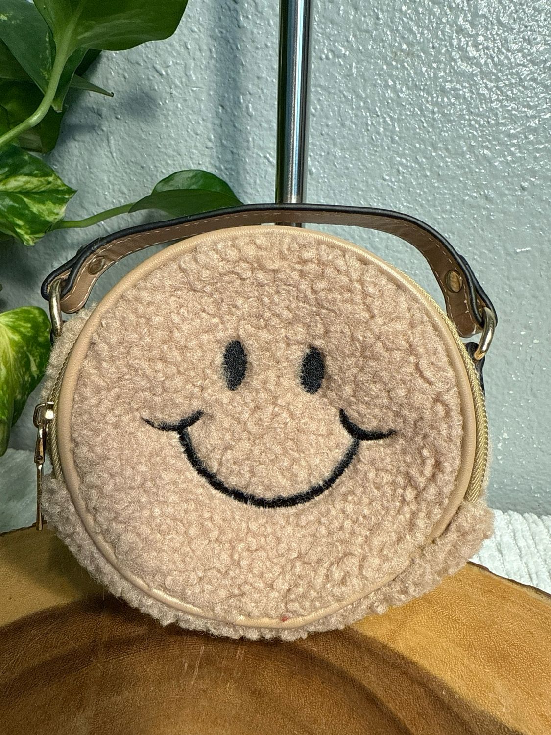 So Sherpa, Happy fuzzy Face Pouch Or Cosmetic Bag