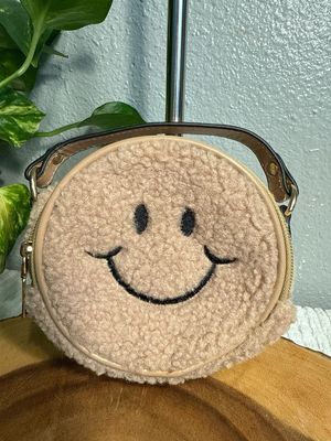 So Sherpa, Happy fuzzy Face Pouch Or Cosmetic Bag