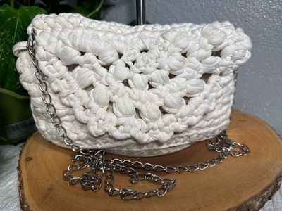 Sterling Vintage Ivory, Macramé, Crossbody Or Clutch