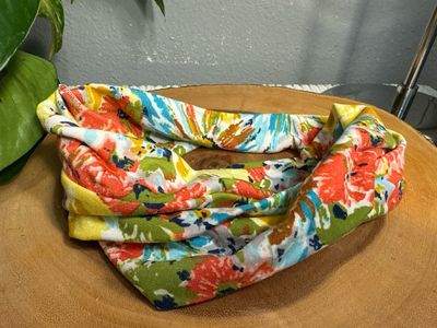 Multi Floral Cotton Headband New In Package