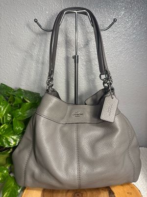 Coach Gray Leather Shoulder Bag New Without Tags