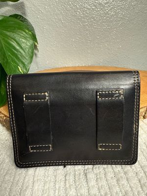 Coach Rare Find Black Saddle Leather Wallet Can Be Used On A Belt