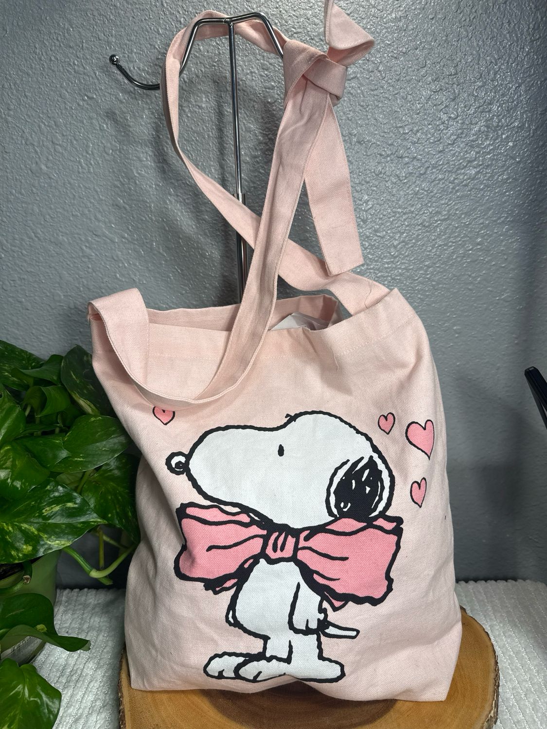 Peanuts Brand, Pink Cotton, Snoopy Crossbody Bag New Without Tags