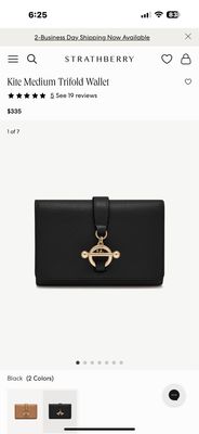 STRATHBERRY Full Inclusion, Black, Leather Kite, Wallet, New With Tags And Box 💥FROM CAROL