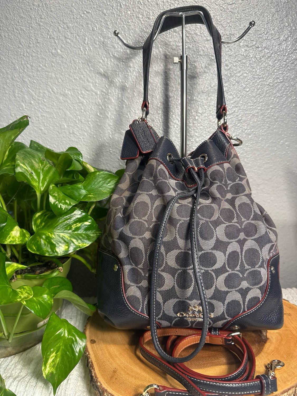 Coach denim drawstring, bucket bag or Crossbody RARE FIND