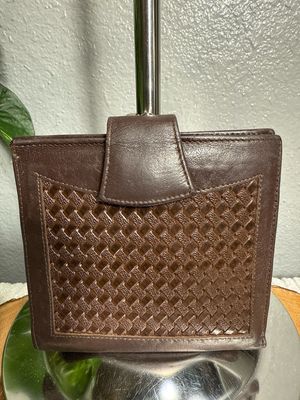 Don Lopez Beverly Hills Vintage Brown Leather Kiss Lock Wallet