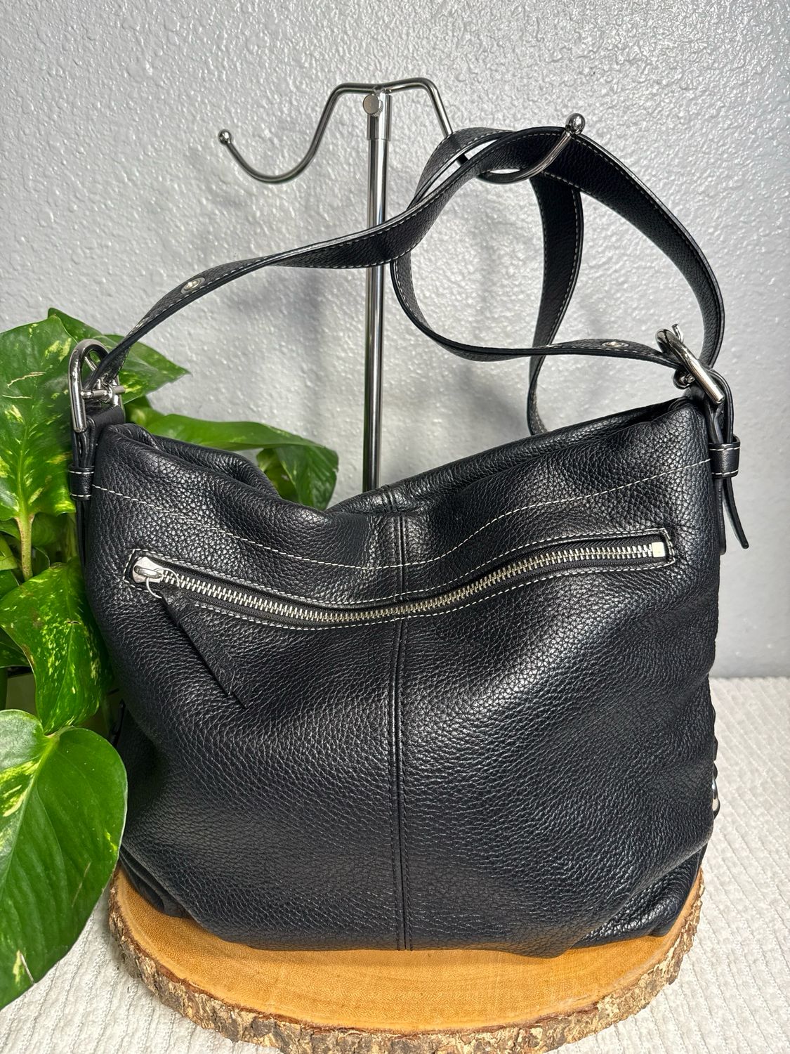 Coach, Black Leather Soho, Shoulder Bag Or Crossbody