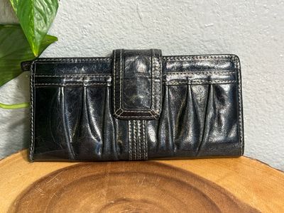 Fossil, Vintage, Black Leather Wallet
