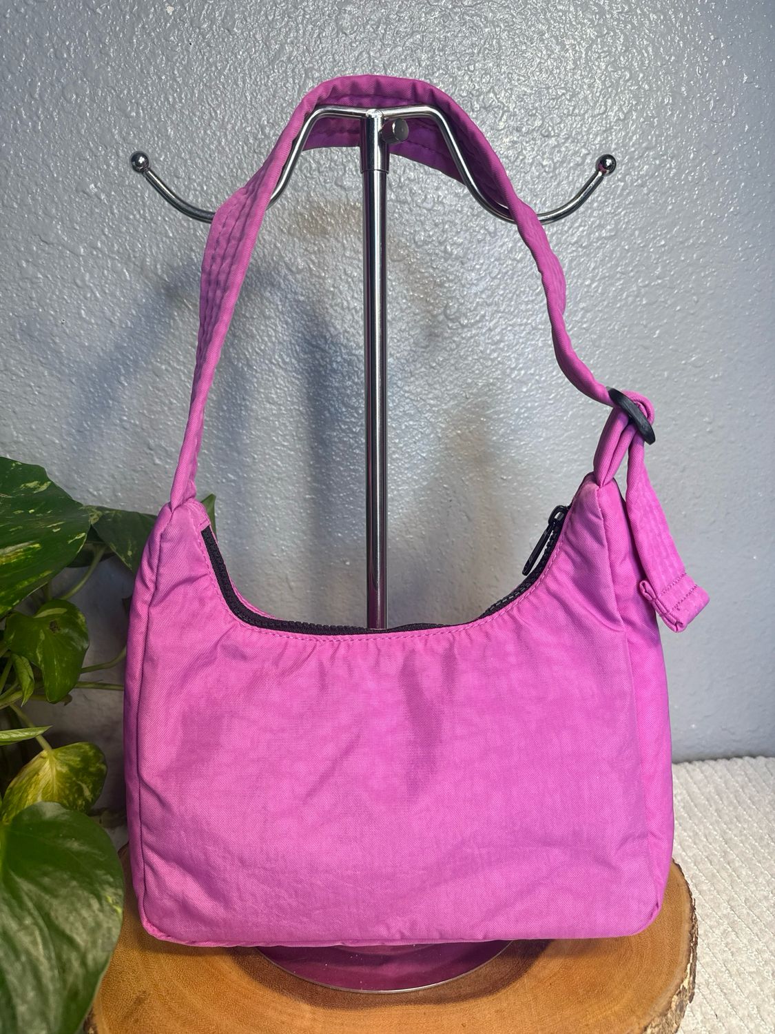 BAGGU Small Pink Nylon Shoulder Bag NWOT