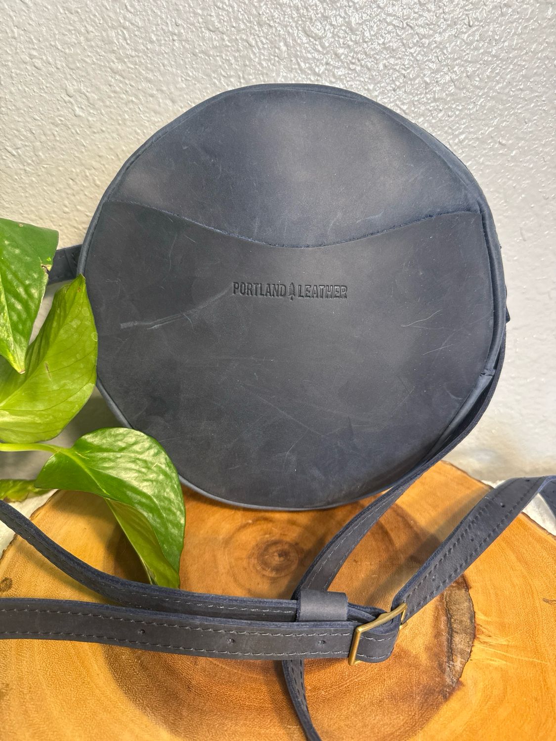 Portland Leather Blue Crossbody Bag