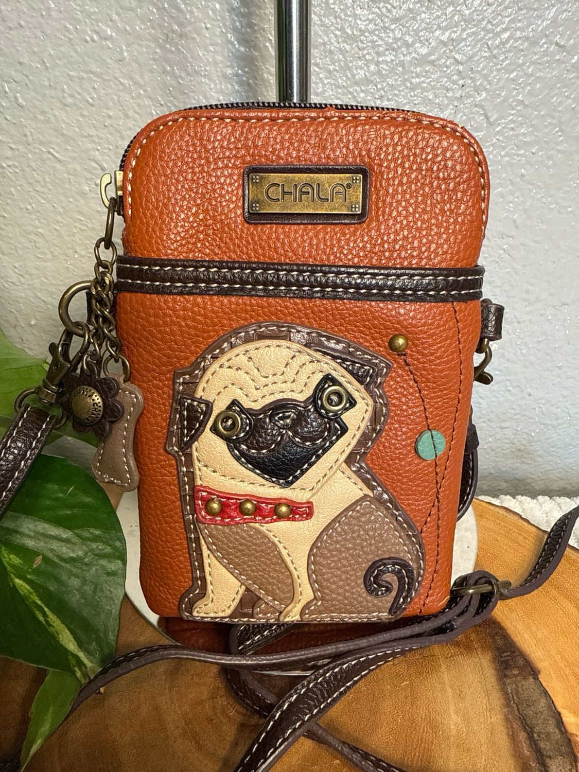 CHALA vegan Leather Pug Crossbody Bag NWOT