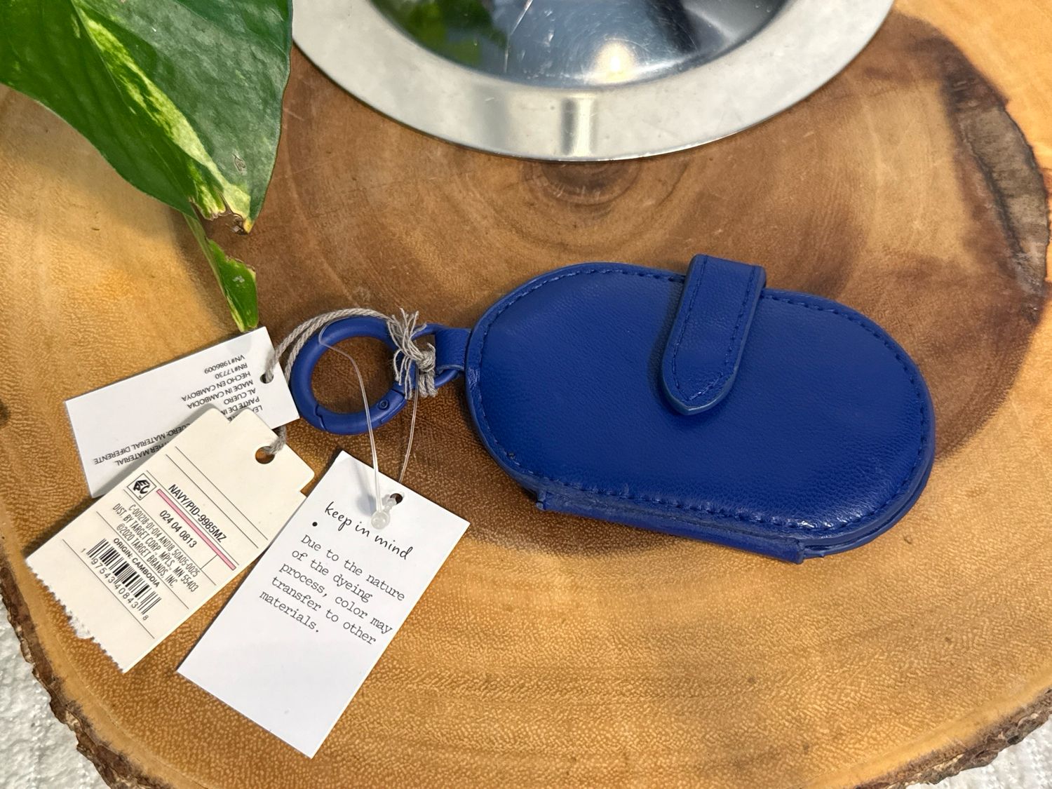 Royal Blue Compact Mirror, Keychain New With Tags