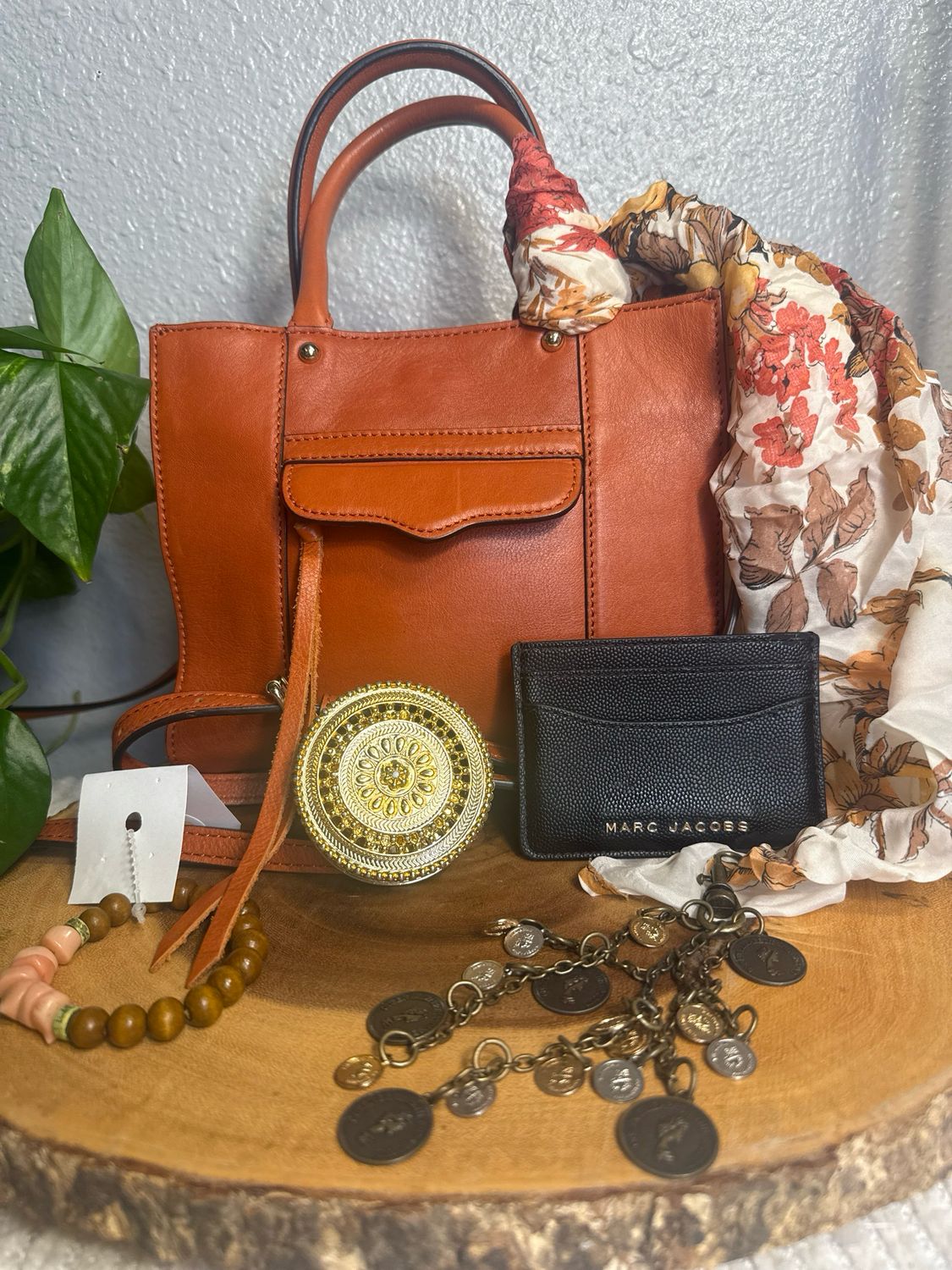 BUILD A BAG Rebecca Minkoff Rust Leather mini satchel/Mark Jacobs bundle