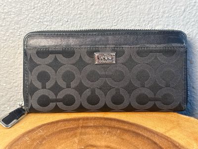 Coach Madison, Black Art Accordion Wallet