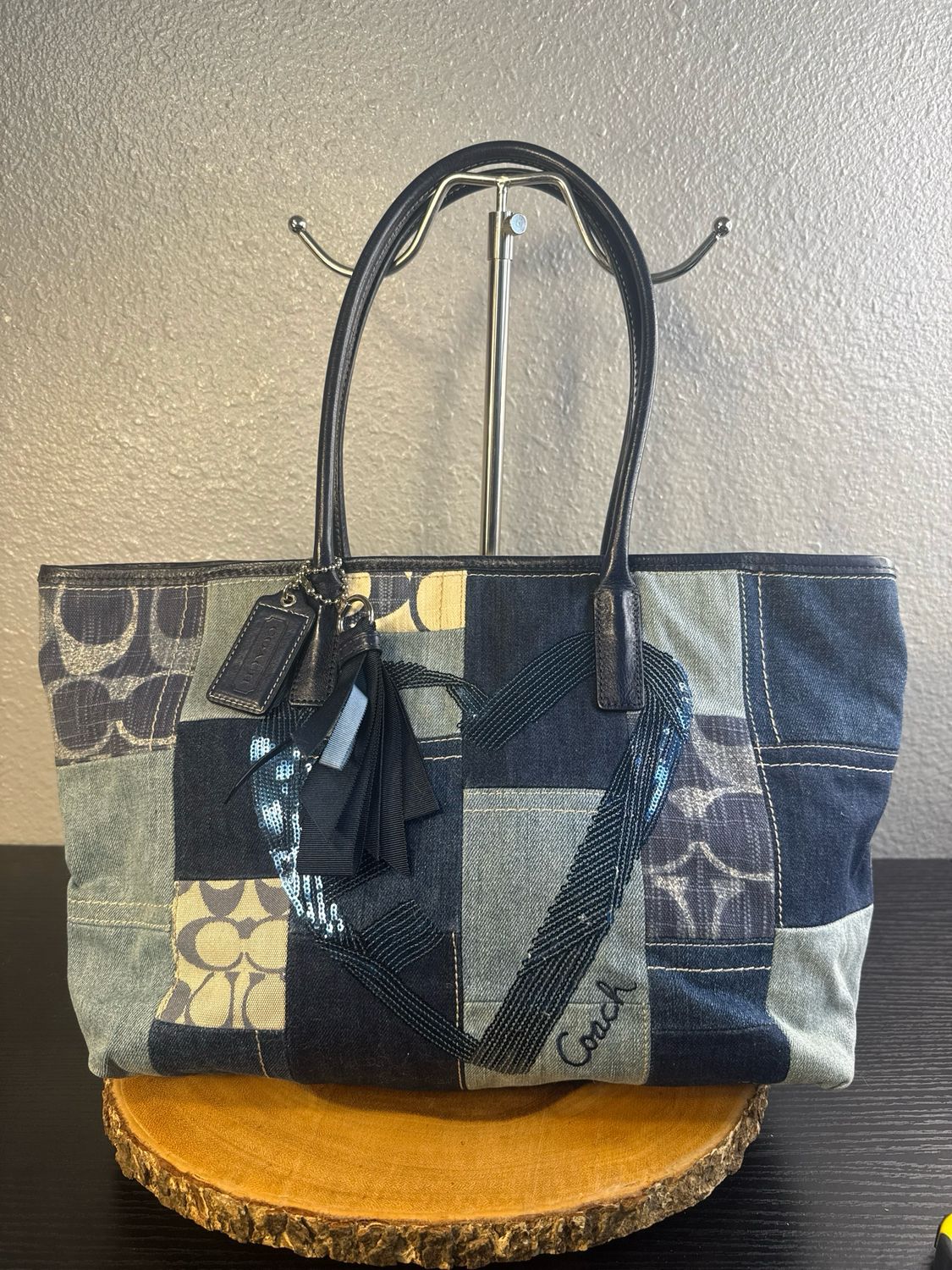 Coach Denim Patchwork Poppy Tote 2011 Extremely Rare Find
