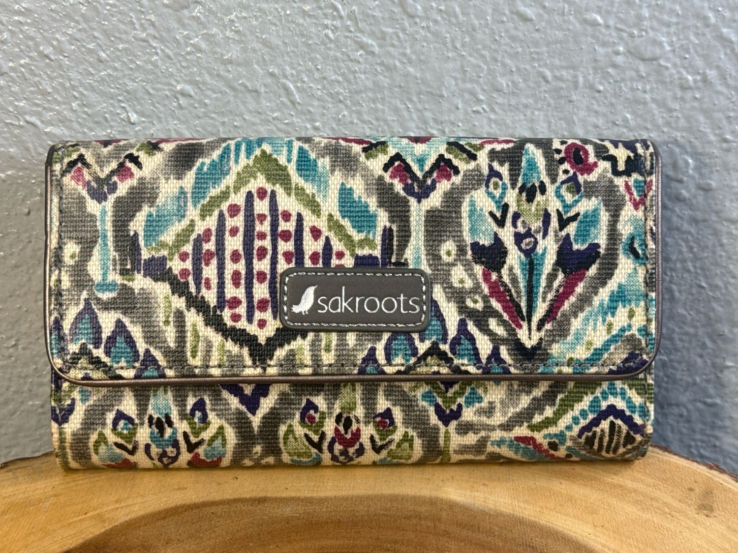 🐦‍⬛SAKROOTS Coated Canvas Wallet New Without Tags