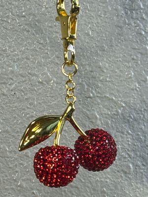Piper K Red Rhinestone, Cherries, Bag, Charm Or Keychain New Without Tags