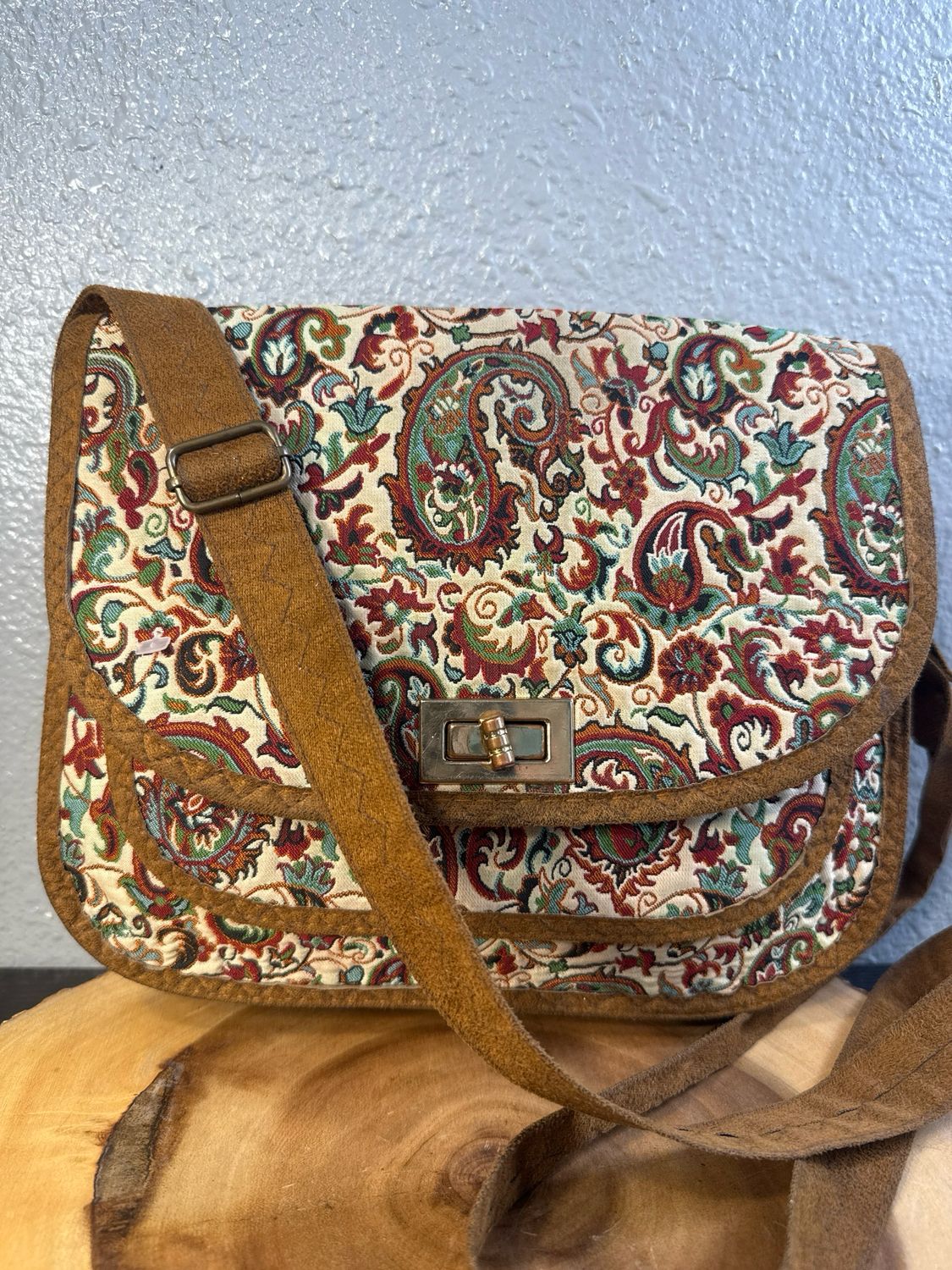 Paisley Tapestry Unbranded Crossbody Bag