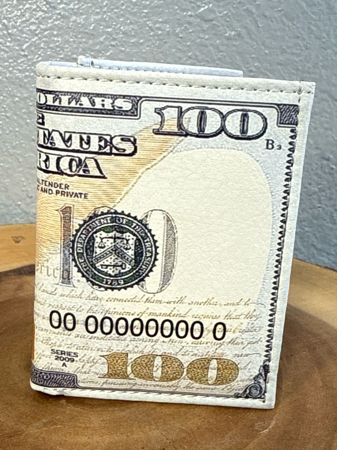 Unbranded Hundred Dollar Bill Trifold Wallet New Without Tags