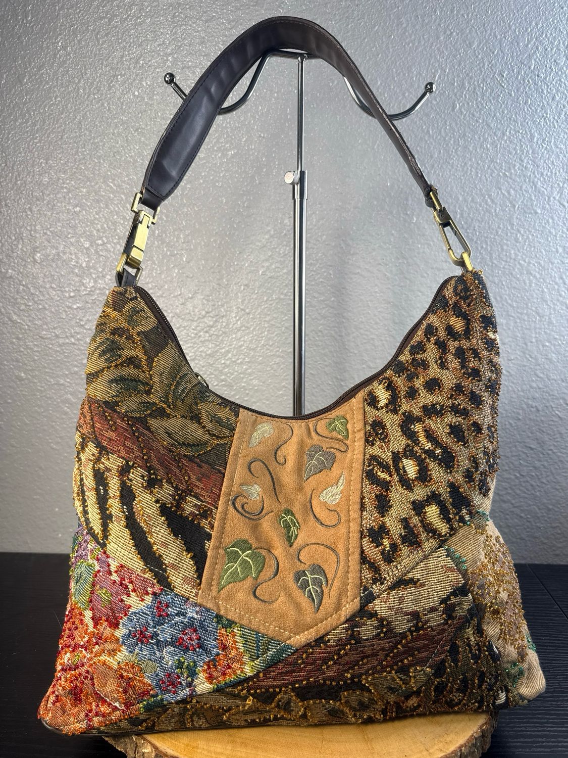 BUENO Vintage Patchwork Hobo Bag