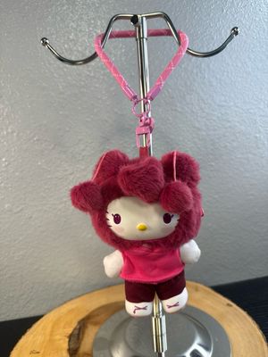 Hello Kitty, Large Plush, Berry Colored Bag, Charm Keychain