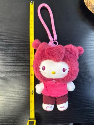 Hello Kitty, Large Plush, Berry Colored Bag, Charm Keychain