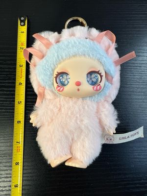 Liila Lucky, Cat, Pink, Plush Bag, Charm Keychain