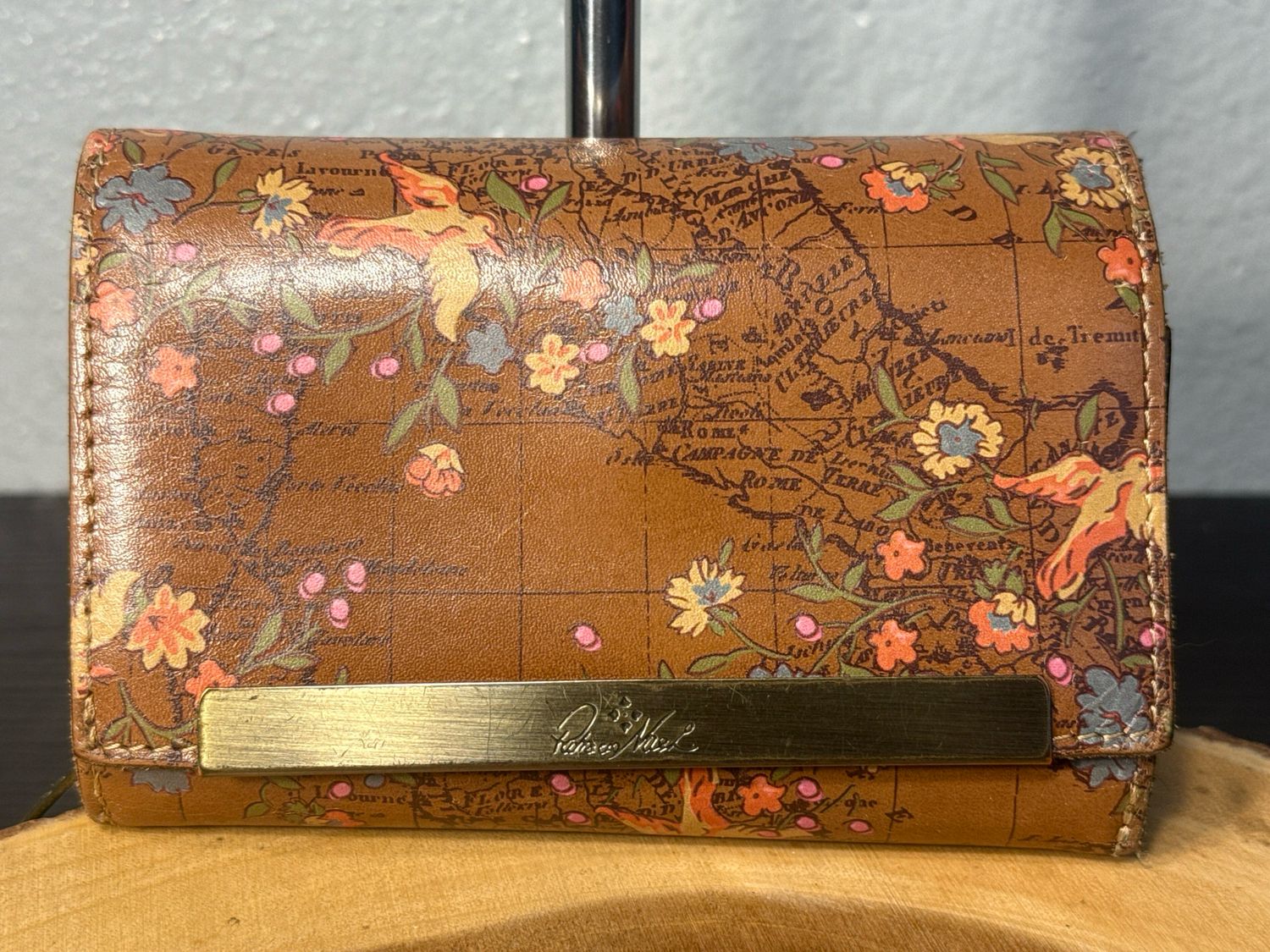 Patricia, Nash Leather Maps Floral Wallet