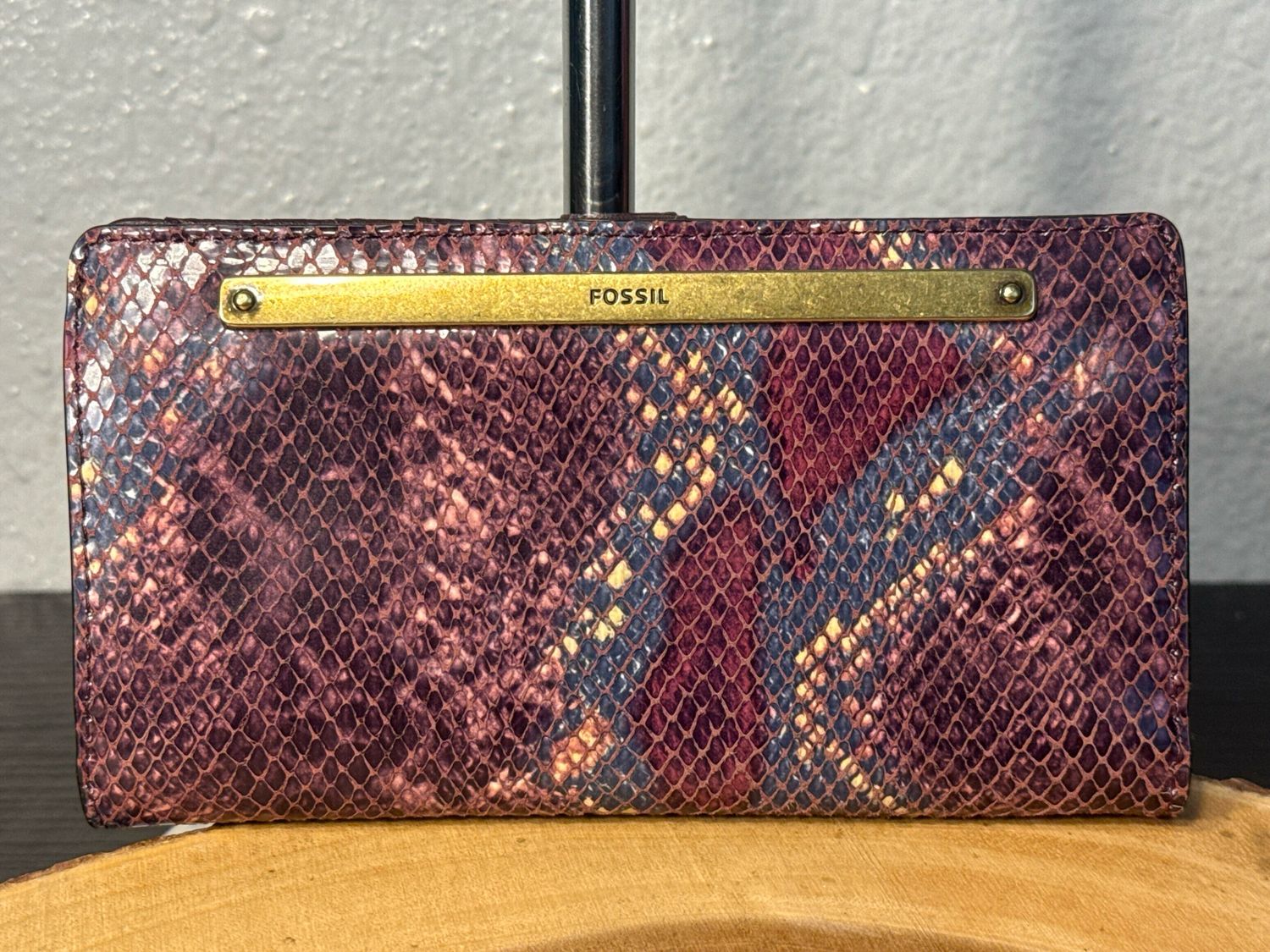 Fossil, Plum, Leather Wallet, New Without Tags