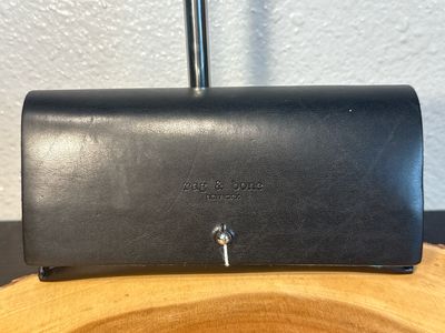 Rag And Bone Black Leather Glasses Case