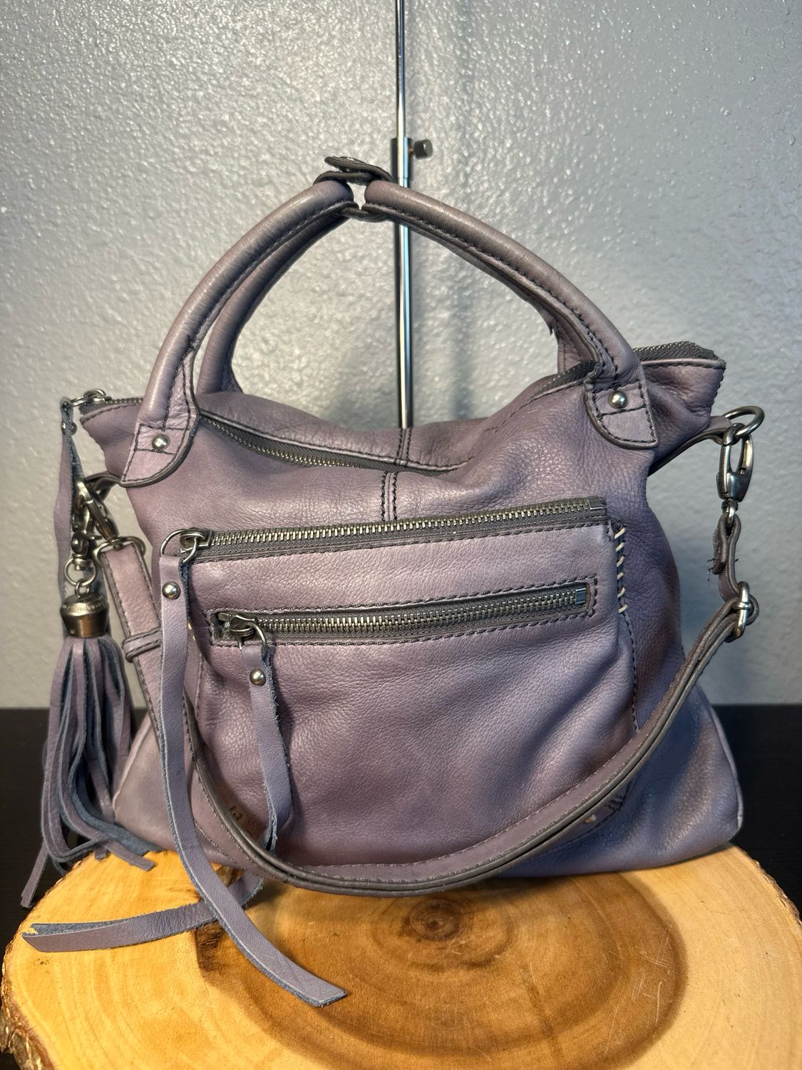 Lucky Brand, Vantage Grayish Lavender Satchel