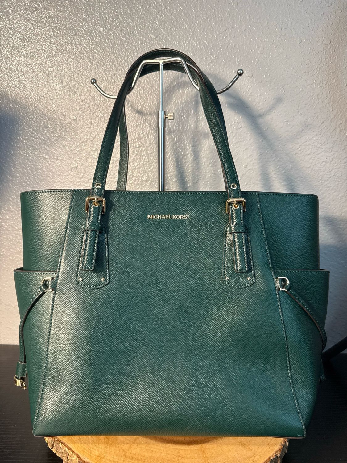Michael Kors Emerald Green Saffiano Leather Tote