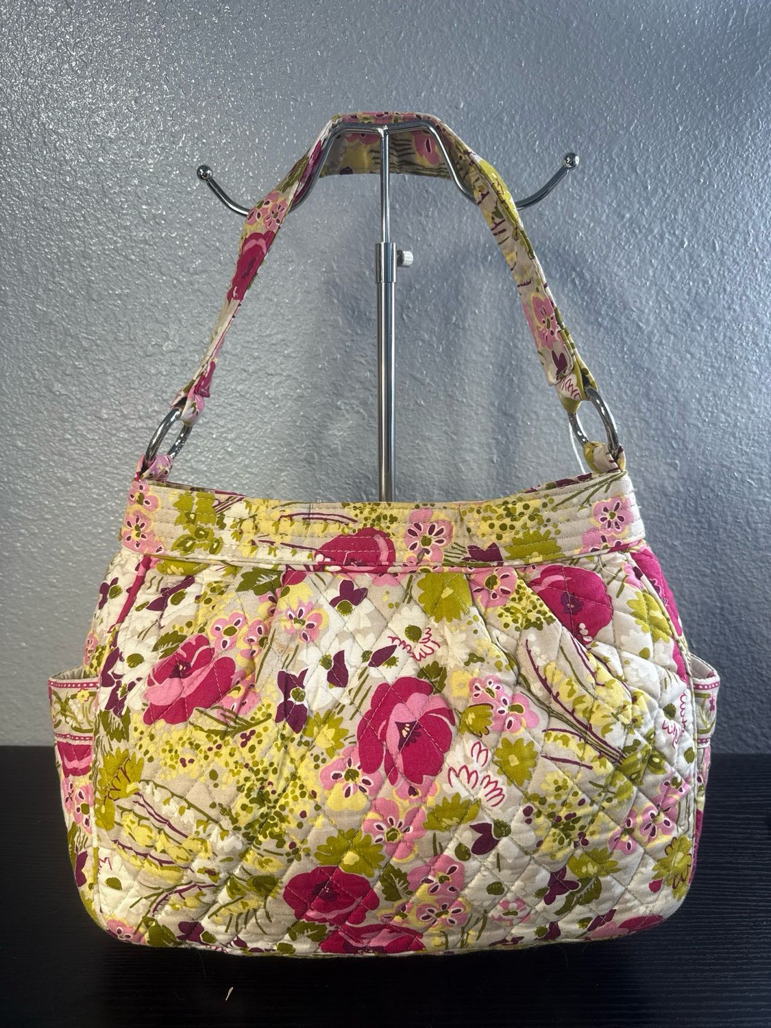 Vera Bradley, Vintage Pink And Green Floral Shoulder Bag