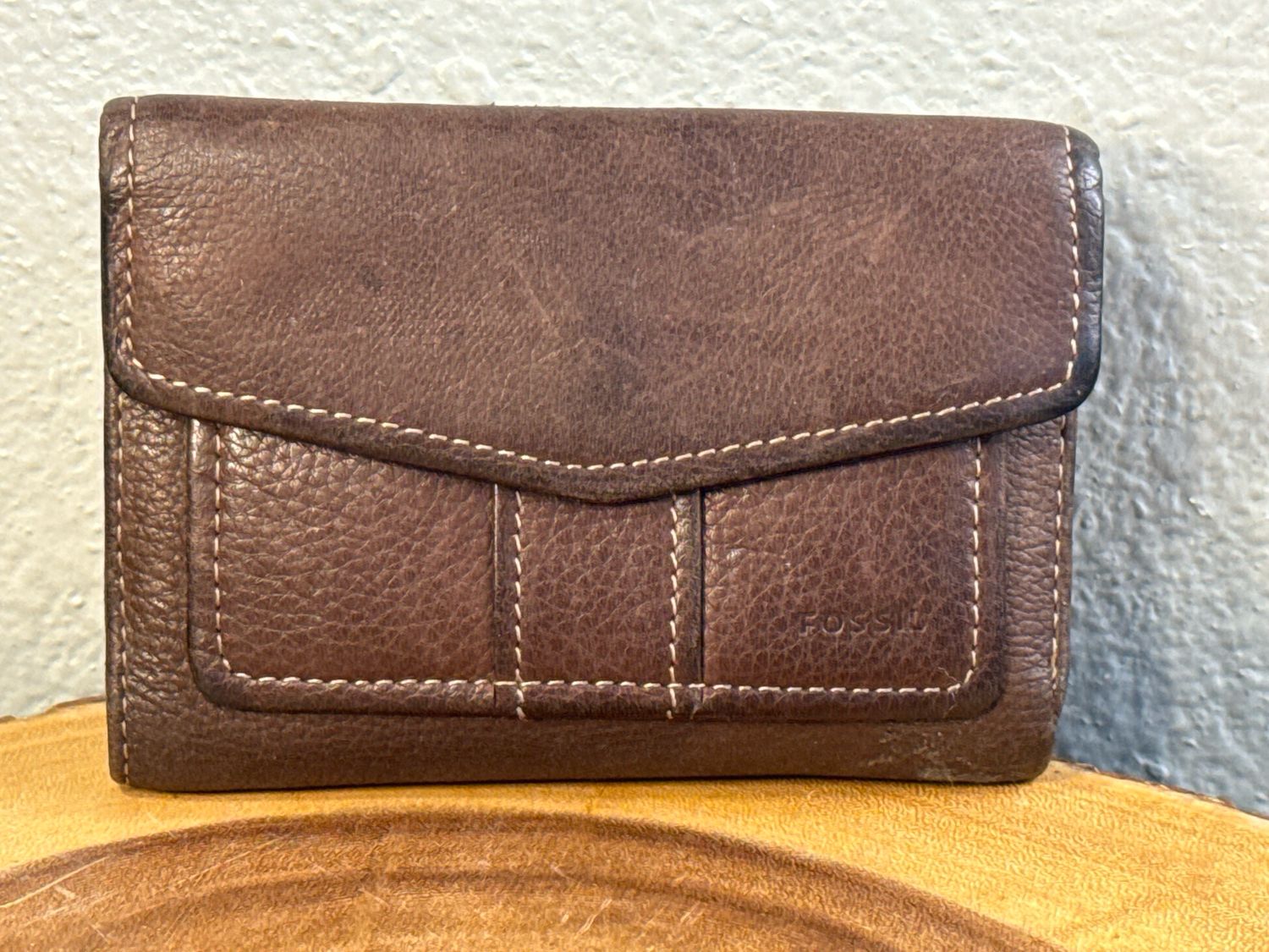 Fossil, Vintage Brown Leather Wallet