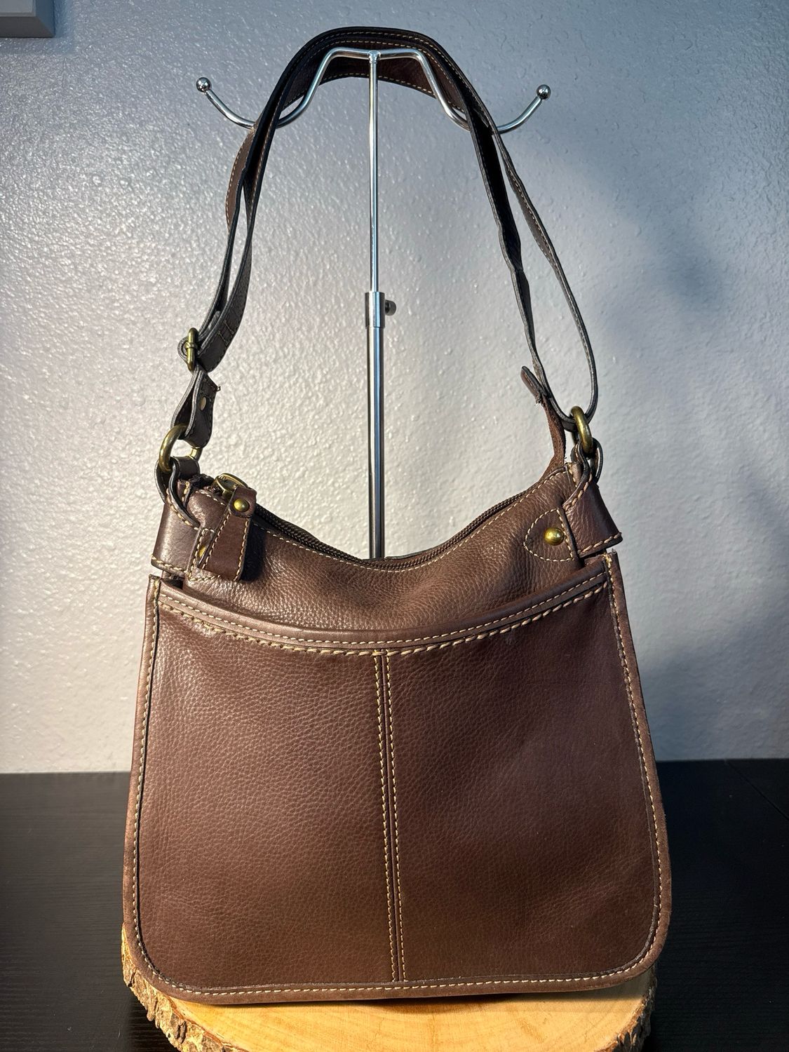 Fossil, Brown, Leather, Crossbody Or Shoulder Bag New Without Tags
