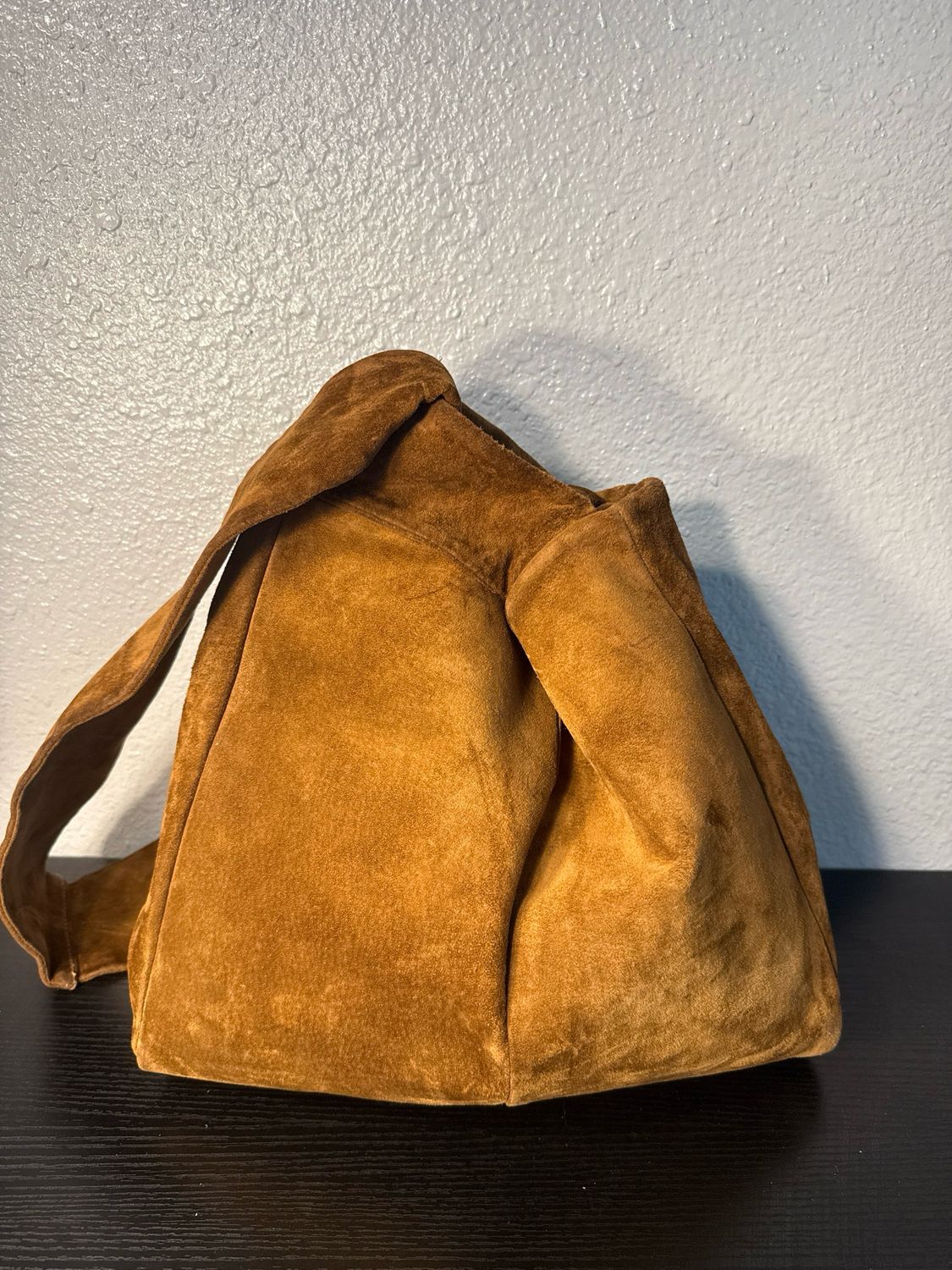 Unbranded Brown Suede Shoulder Back Rare Find