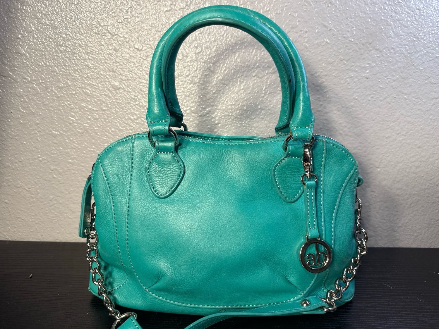 Audrey Brooke Turquoise, Leather Satchel