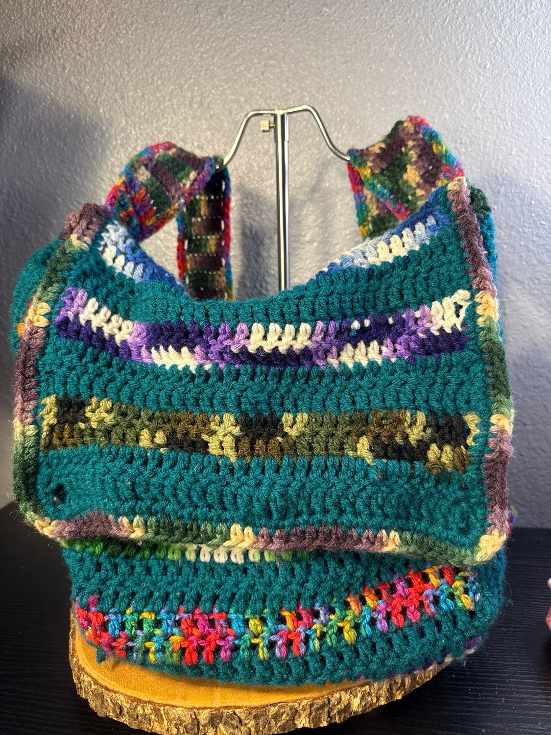 Handmade Crochet Backpack Purse
