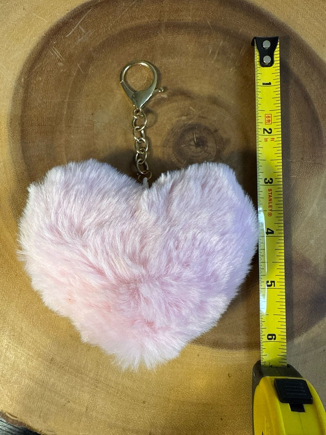 Pink Plush Heart Bag, Charm New Without Tags