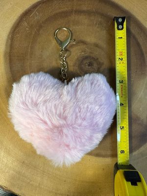 Pink Plush Heart Bag, Charm New Without Tags
