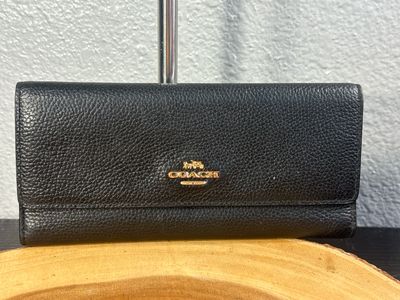 Coach Boutique, Black Pebbled, Leather Wallet
