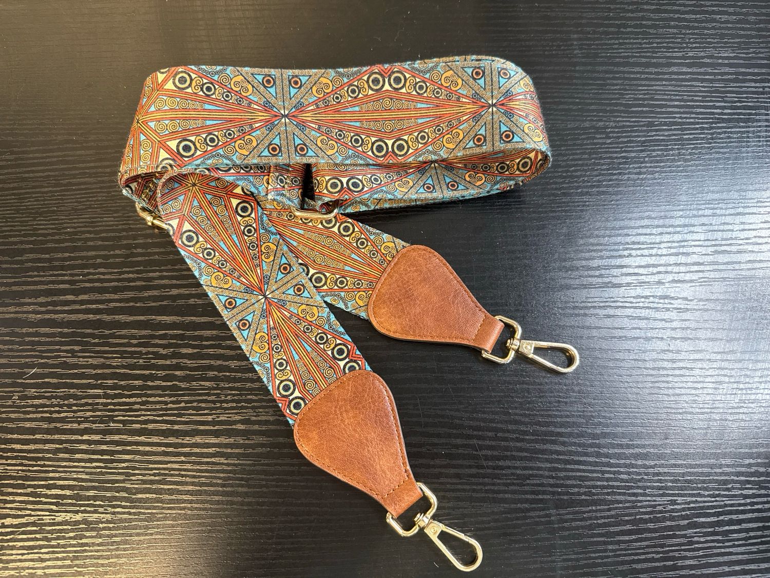 Purse Strap, adjustable Turquoise, And Browns New Without Tags