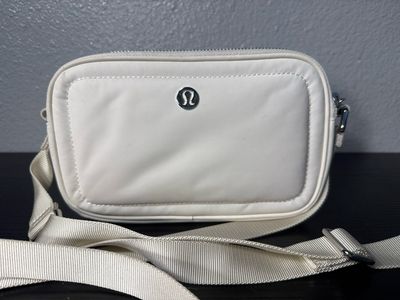 Lululemon Chalk Nylon Double Zip Crossbody Bag From My Collection